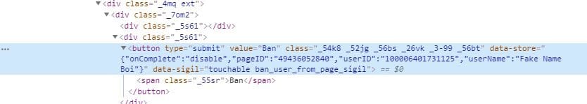 Banning People from Business Page